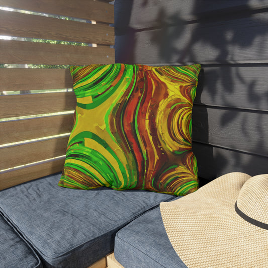 Uzi Spiral Beta Outdoor Pillow, 18" x 18"