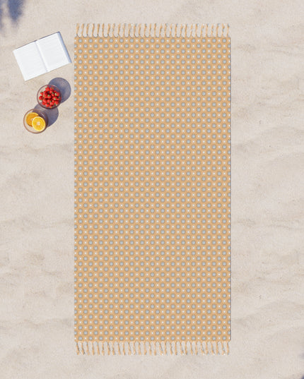 Tan Sunset Star-crossed Bodies Boho Beach Cloth, 38" × 81"