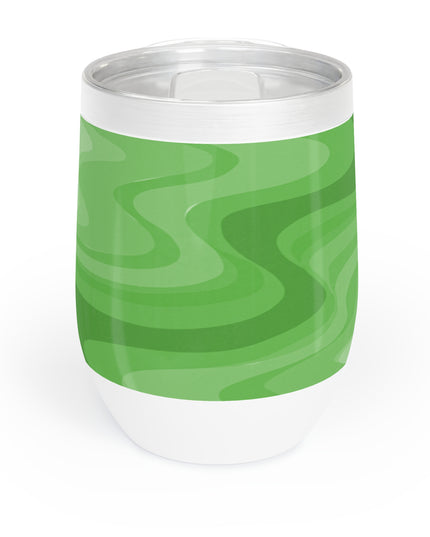 Greenie Meanie Wavey 12 oz Chill Wine Tumbler