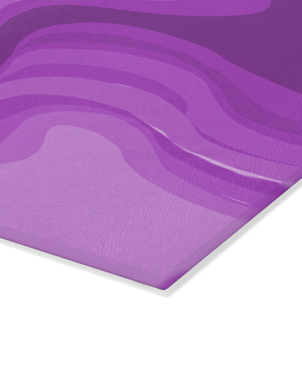 Wavey Purple Wavey 8" x 11" Glass Cutting Board