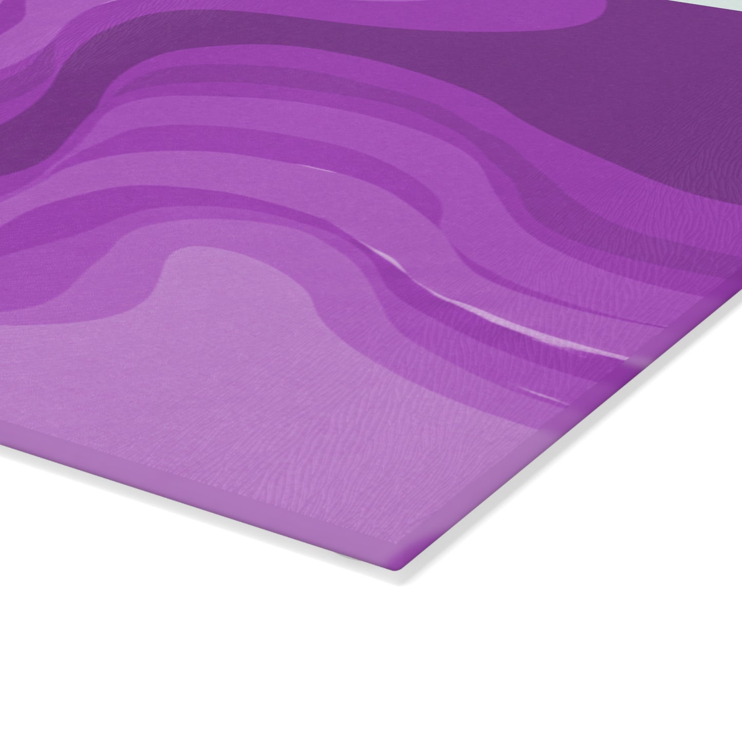 Wavey Purple Wavey 8" x 11" Glass Cutting Board