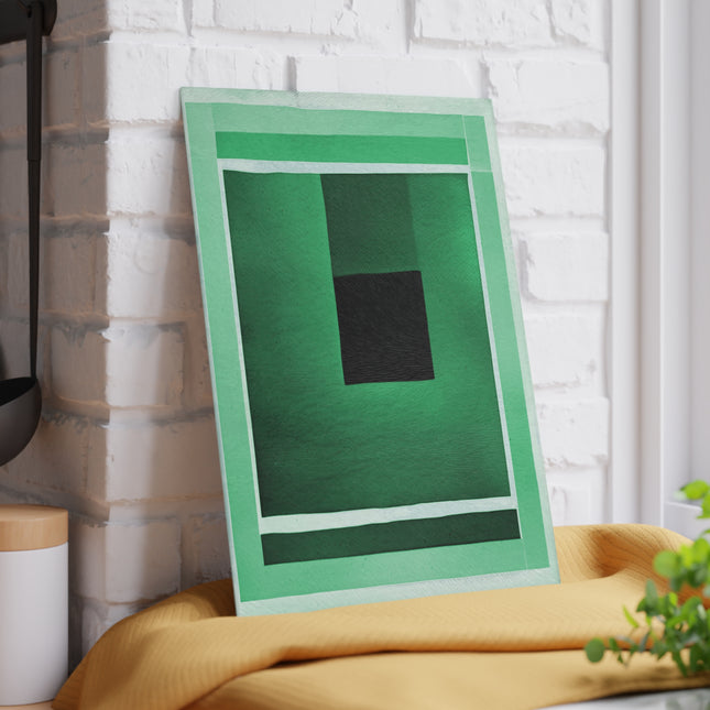 Mint Shadow 8" x 11" Glass Cutting Board