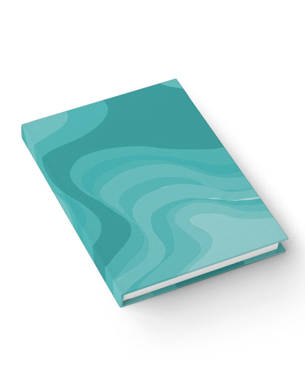 Tif Green Wavey 5" x 7" Journal - 128 Blank pages
