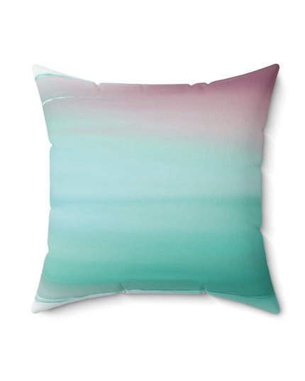 Green Sea Lavender Fog 18" x 18" Faux Suede Square Pillow