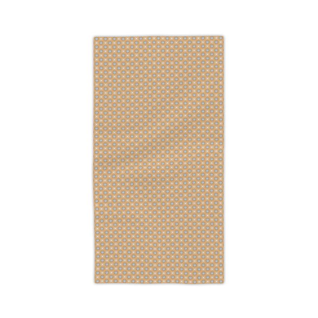 Tan Sunset Star-crossed Bodies Beach Towel, 24" x 44"