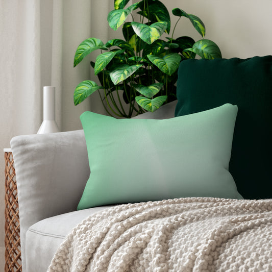 Mint Fade Spun Polyester Lumbar Pillow, 20" x 14"