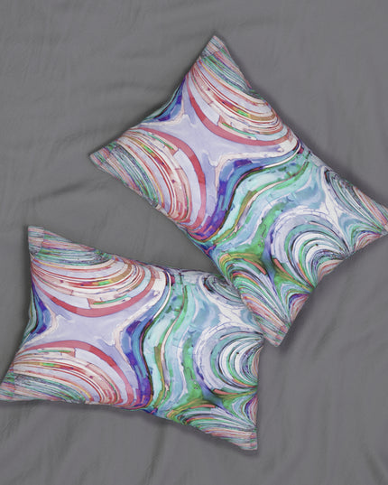 Uzi Spiral Pastels Spun Polyester Lumbar Pillow, 20" x 14"