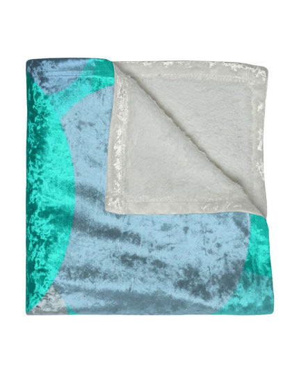 Pastel Tan and Tif Patches 50" x 60" Crushed Velvet Blanket