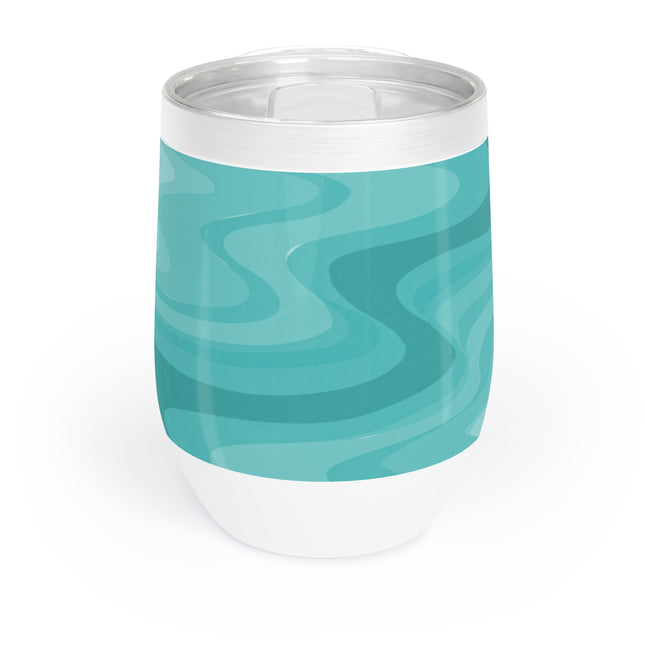 Tif Green Wavey 12 oz Chill Wine Tumbler
