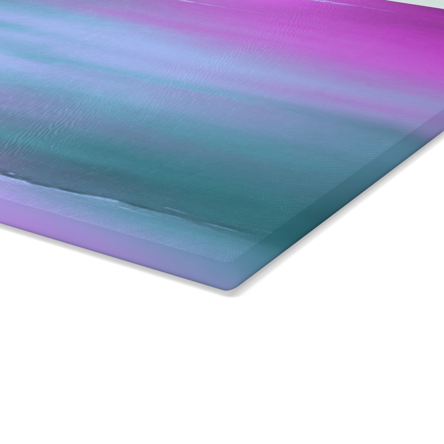Dark Blue Green Sea Purple Fog 11" x 15" Glass Cutting Board