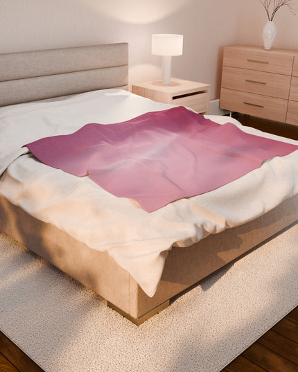 Pink Blush Fade Velveteen Plush Blanket, 50" x 60"