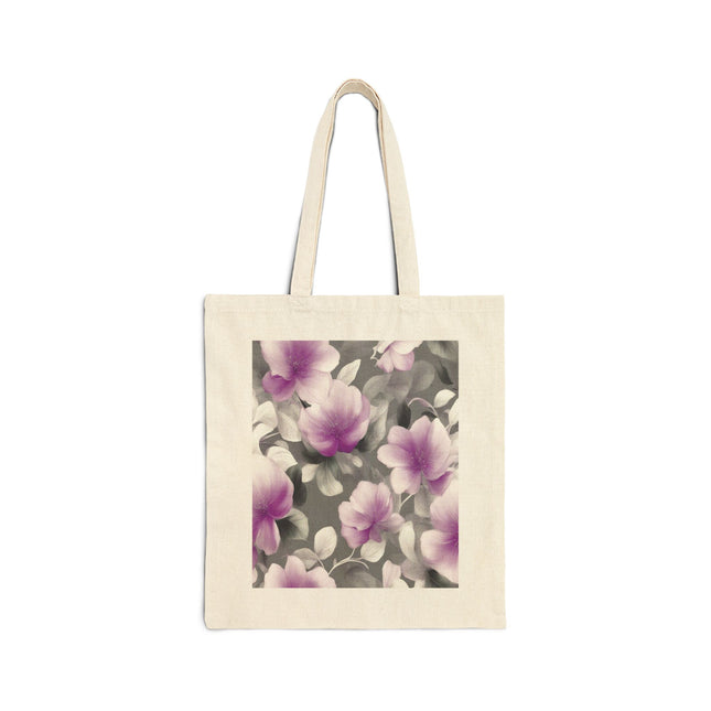Purple Blossom Floral Bunch Cotton Canvas Tote Bag