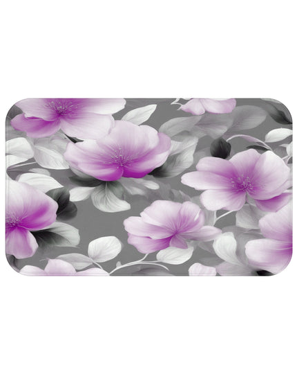 Purple Blossom Floral Bunch 34" x 21" Bath Mat