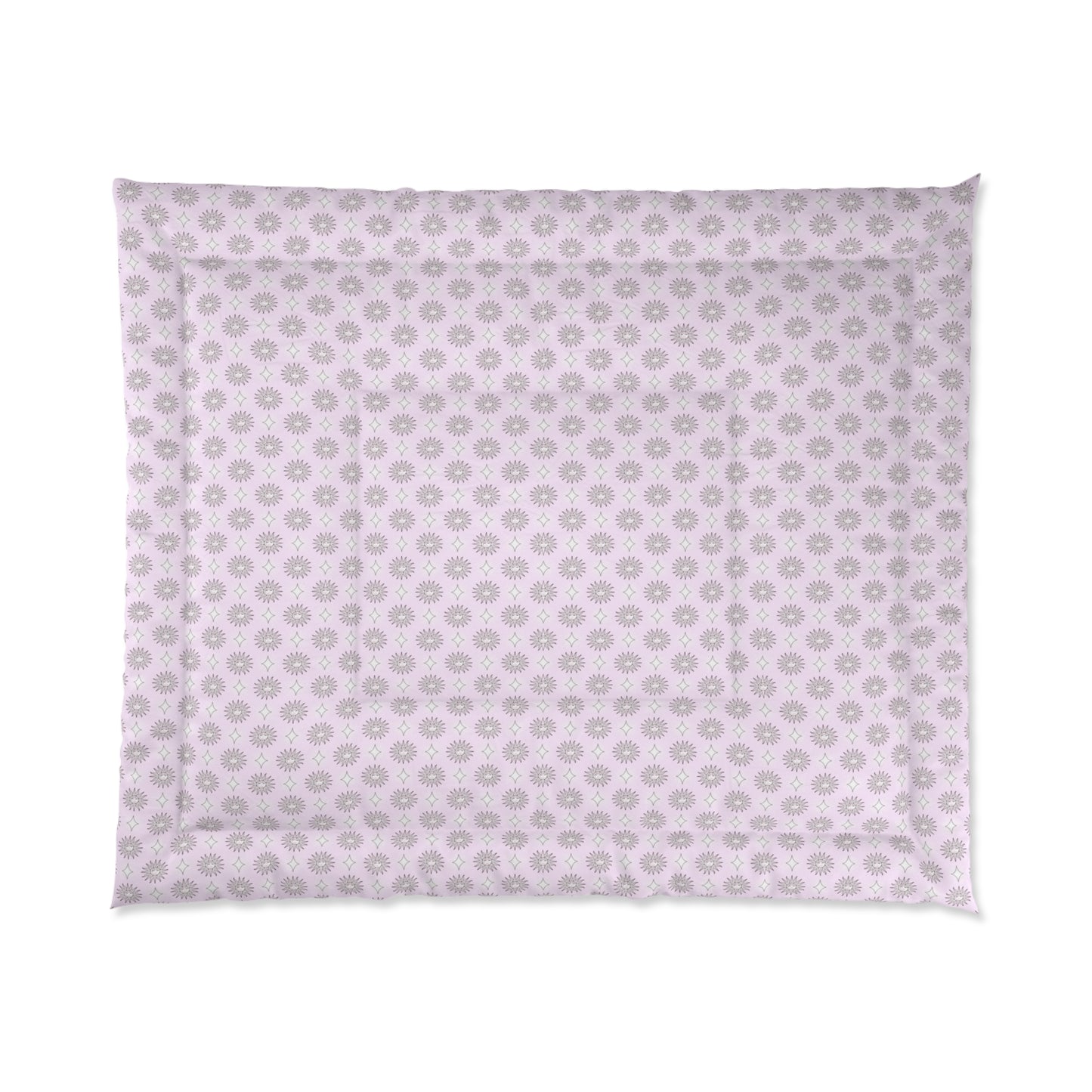 Pink Mornings Star-crossed Bodies Comforter, 104" × 88"