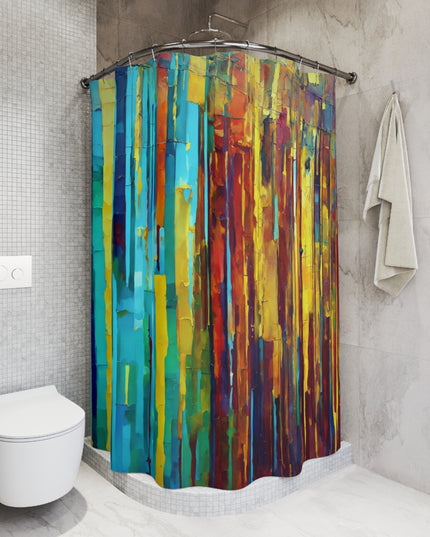 Striped Alpha Shower Curtains, 71" x 74"