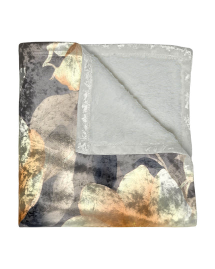 Soft Blossom Floral Bunch Crushed Velvet Blanket, 50" x 60"