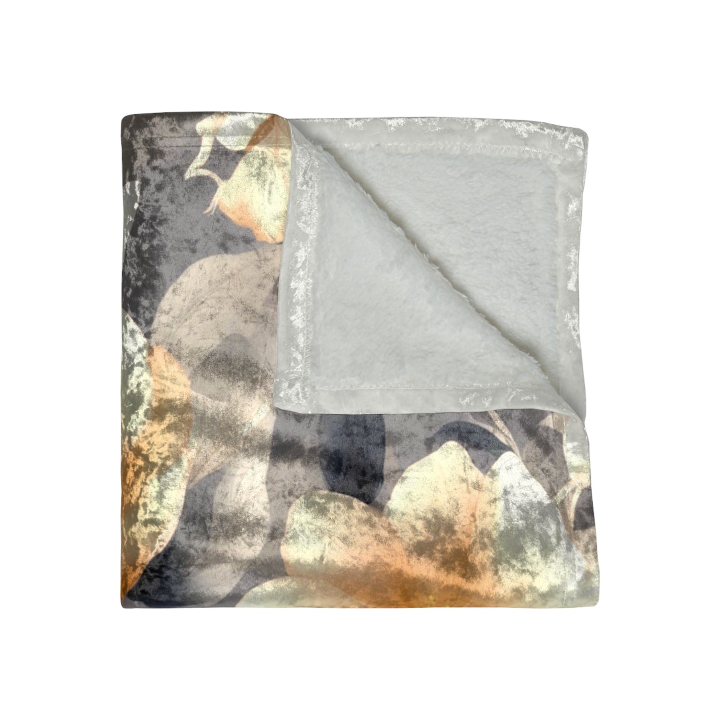 Soft Blossom Floral Bunch Crushed Velvet Blanket, 50" x 60"