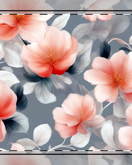 Red Blossom Floral Bunch Cotton Twill Napkin, 10" x 10"