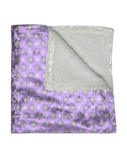 Lavender Star-crossed Bodies Crushed Velvet Blanket, 50" x 60"
