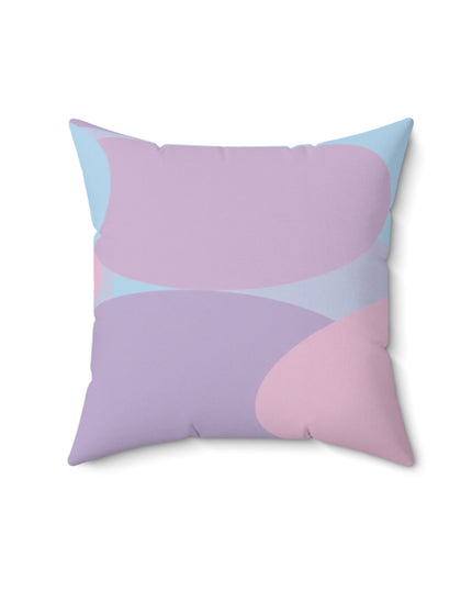 Pastel Purple and Mauve Patches 16" x 16" Faux Suede Square Pillow