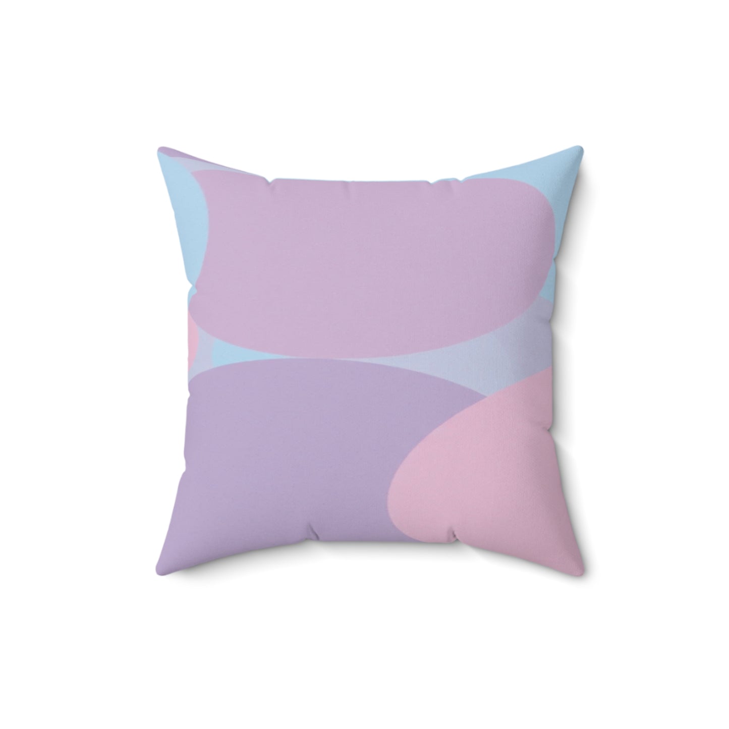 Pastel Purple and Mauve Patches 16" x 16" Faux Suede Square Pillow