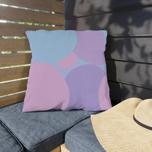 Pastel Purple and Mauve Patches 20" x 20" Outdoor Pillows
