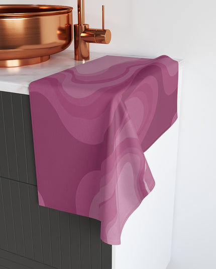 Pinky Mauve Wavey Hand Towel, 16" x 28"