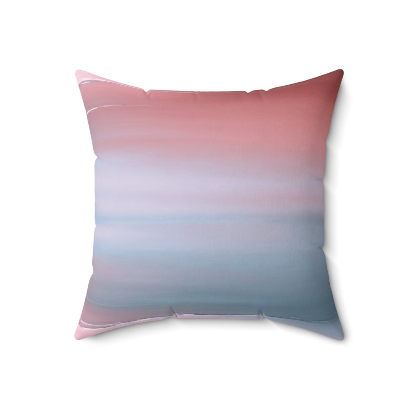Gray Sea Pink Fog 18" x 18" Faux Suede Square Pillow