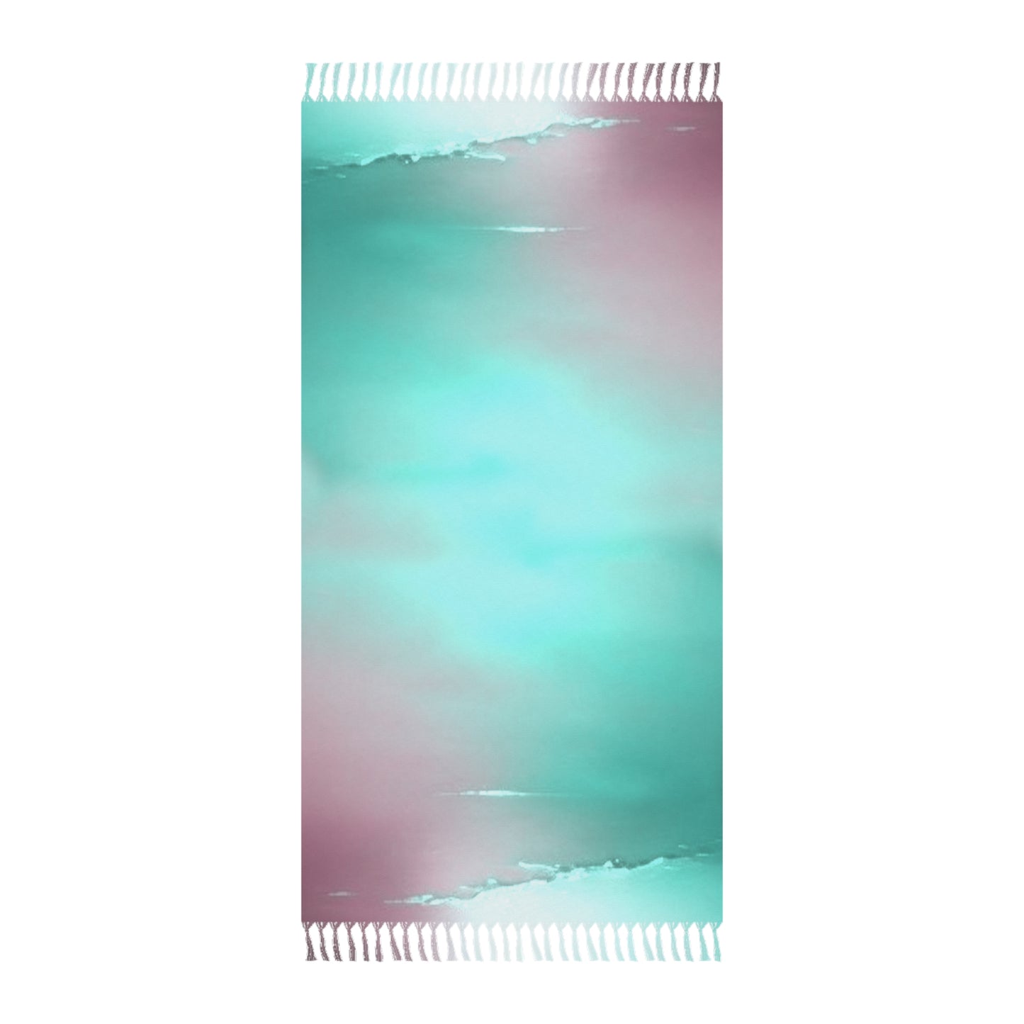 Green Sea Lavender Fog 38" × 81" Boho Beach Cloth