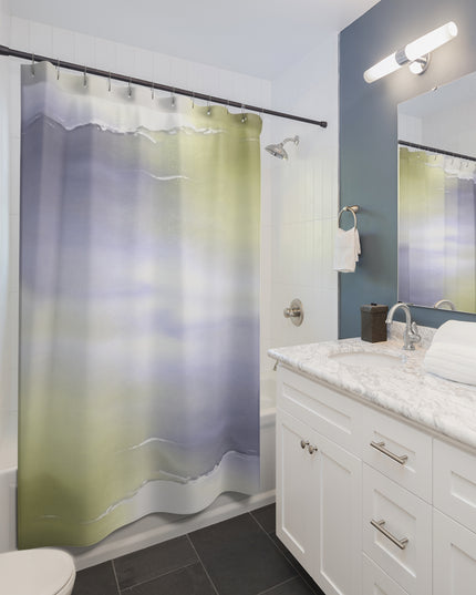 Lavender Sea Golden Fog Shower Curtains, 71" x 74"