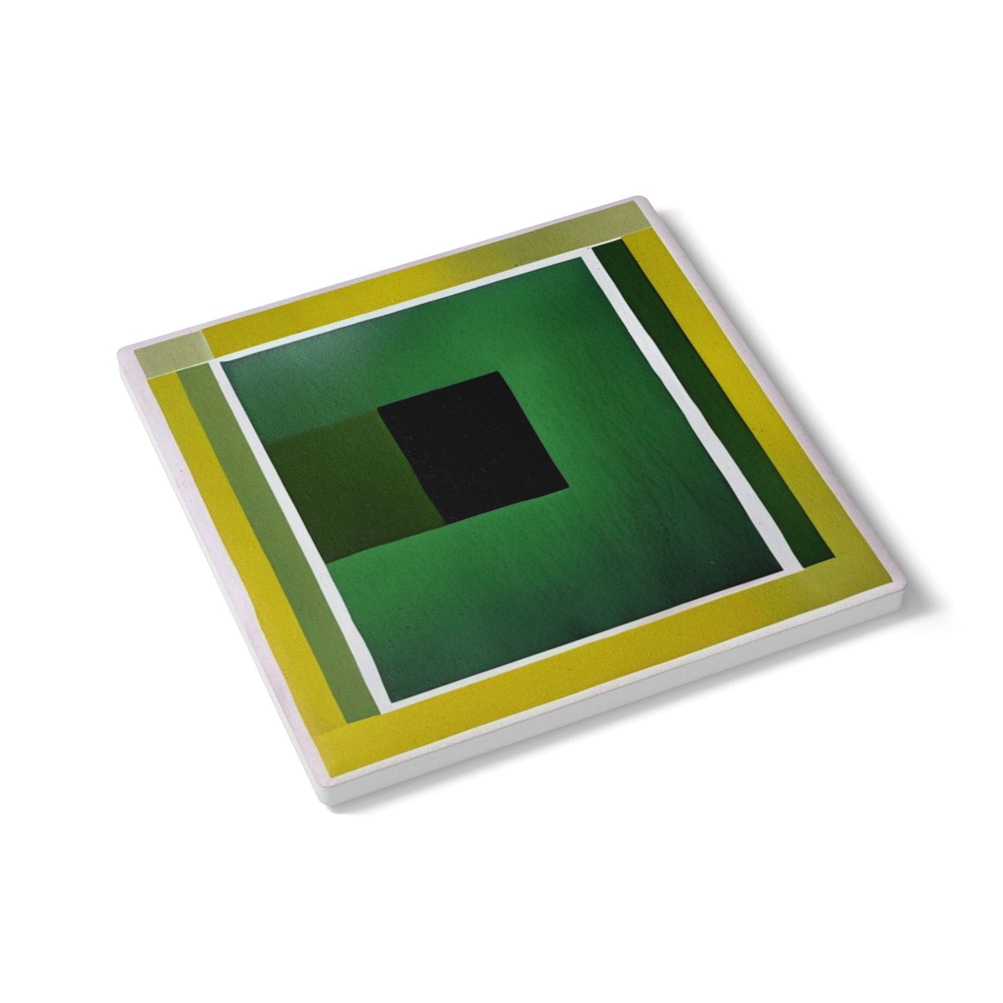 Alpha Shadow 4" x 4" Square Ceramic Coaster