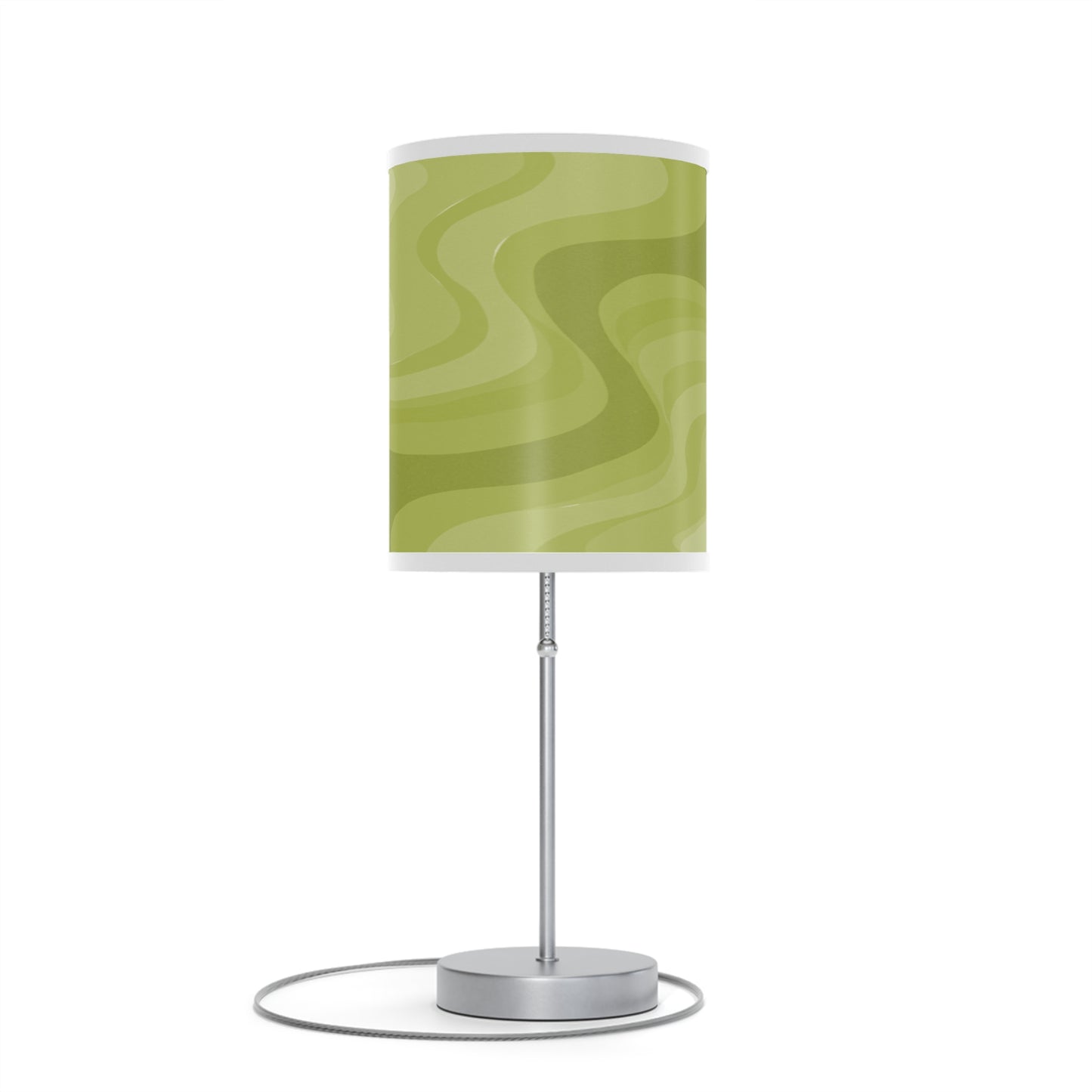 Lemon Wavey Table Lamp on a White or Silver Stand, US|CA plug