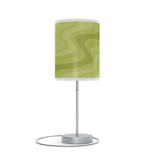 Lemon Wavey Table Lamp on a White or Silver Stand, US|CA plug