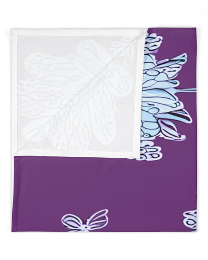 Blue Floral Butterflies Baby Swaddle 30″×40″ Blanket