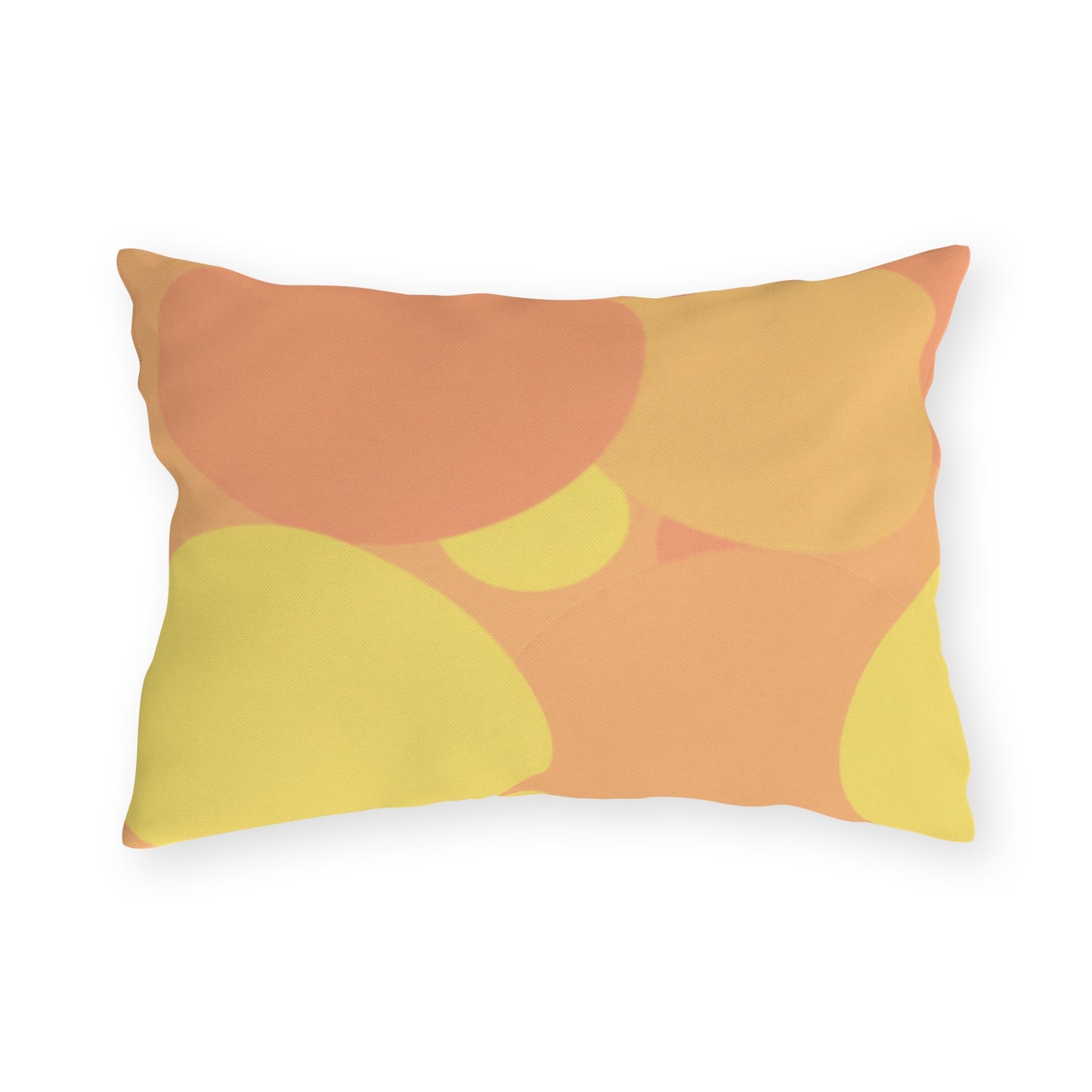 Pastel Bright Oranges Patches 20" x 14" Outdoor Pillow