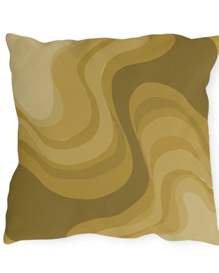 Brown Wavey 18" x 18" Outdoor Pillow