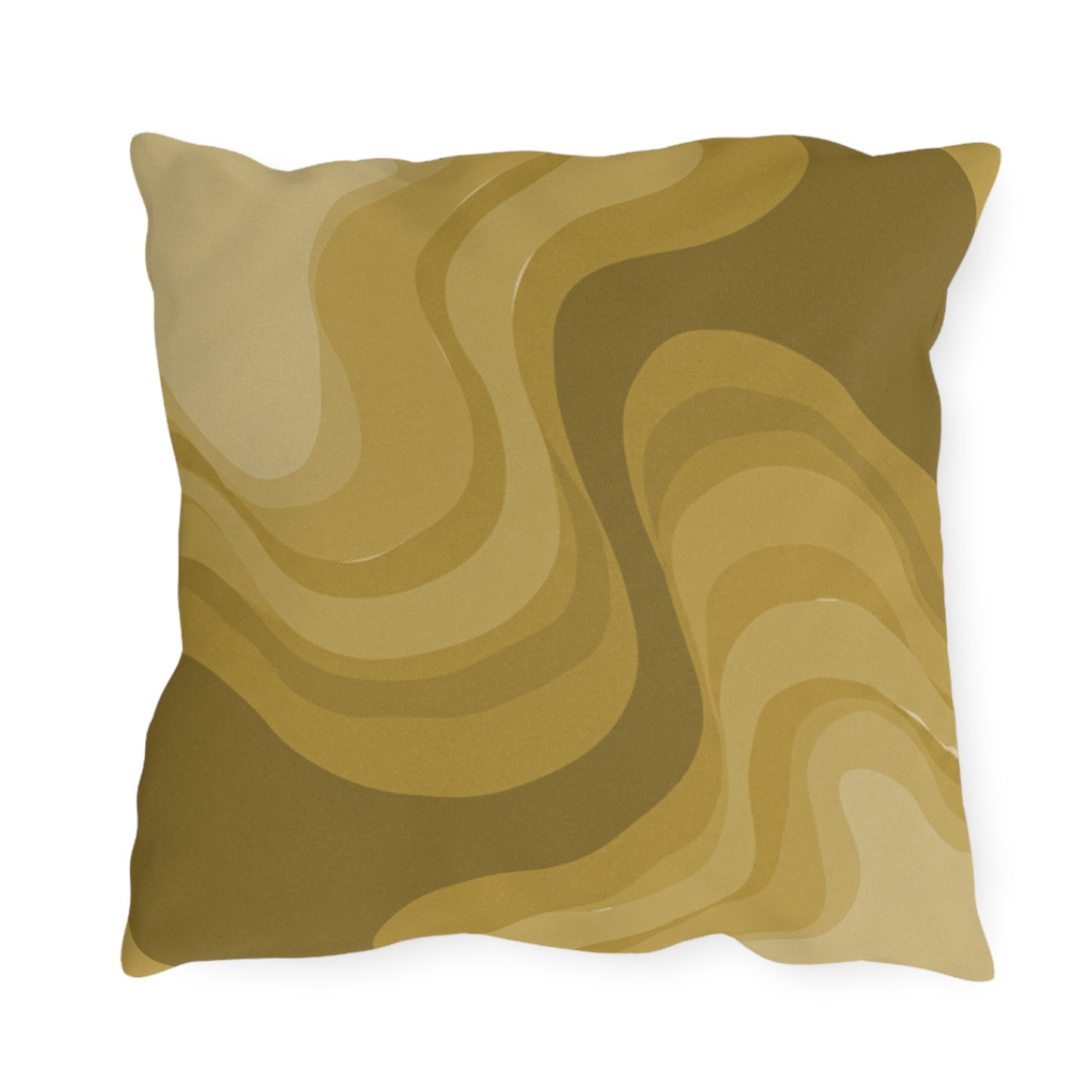 Brown Wavey 18" x 18" Outdoor Pillow