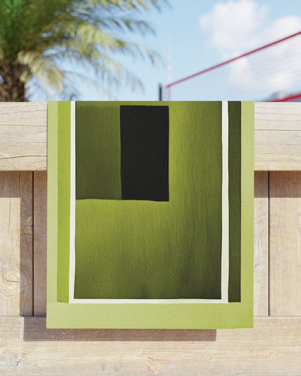 Lemongrass Shadow Beach Towel, 18" x 27"