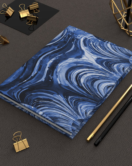 Uzi Spiral Deep Blue 5.75" x 8" Hardcover Journal Matte with 150 lined pages