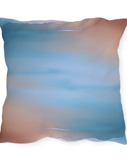 Blue Sea Peach Fog 20" x 20" Outdoor Pillow
