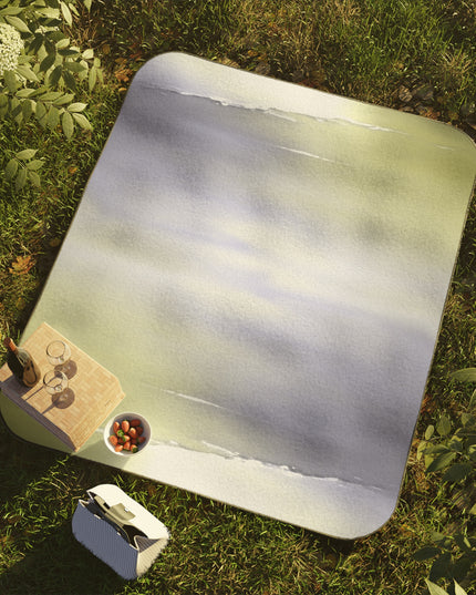 Lavender Sea Golden Fog 61" × 51" Picnic Blanket