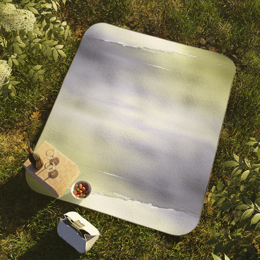 Lavender Sea Golden Fog 61" × 51" Picnic Blanket