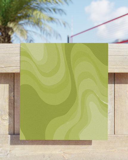 Lemon Wavey Beach Towel, 18" x 27"