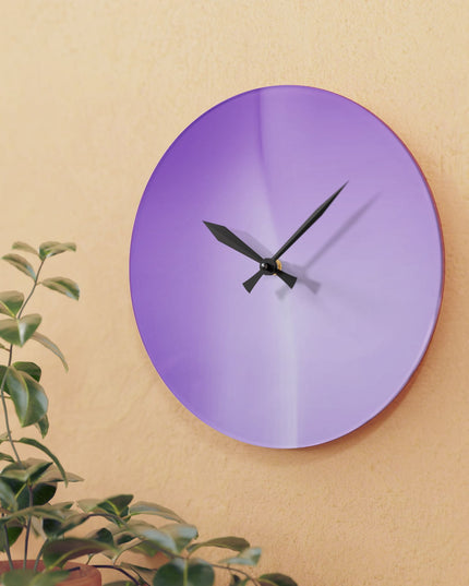 Soft Lavender Fade Acrylic Wall Clock, Round or Square, 10.75" x 10.75"