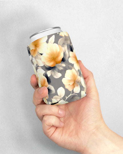 Soft Blossom Floral Bunch 12 oz Can Cooler Sleeve