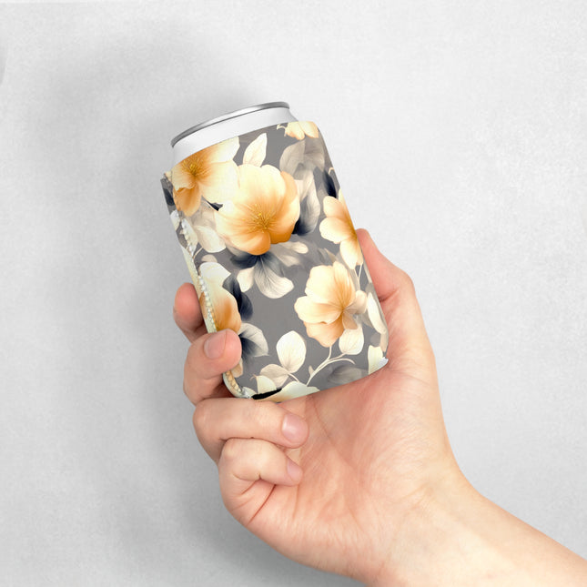 Soft Blossom Floral Bunch 12 oz Can Cooler Sleeve