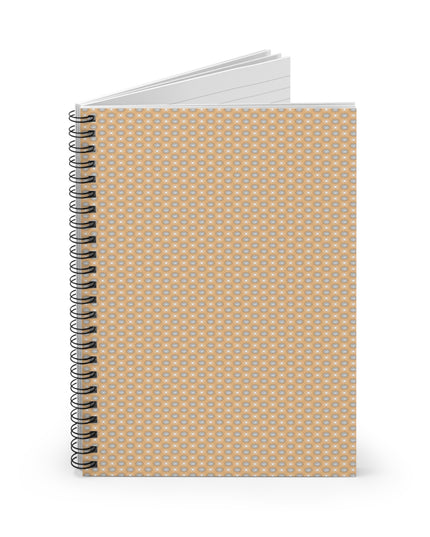Tan Sunset Star-crossed Bodies Spiral Notebook - Ruled Line, 6" x 8", 118 pages