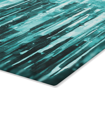 Striped Tif 11" x 15" Glass Cutting Board