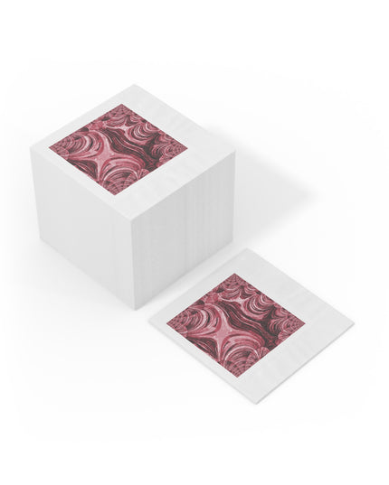 Uzi Spiral Ruby White Coined Napkins, 6.5" x 6.5"