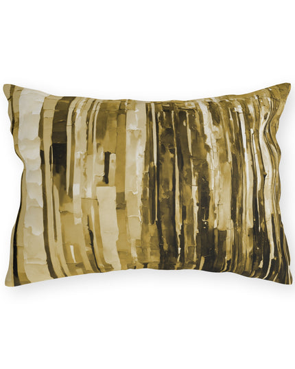 Striped Light Brown Lavender 20" x 14" Outdoor Pillow